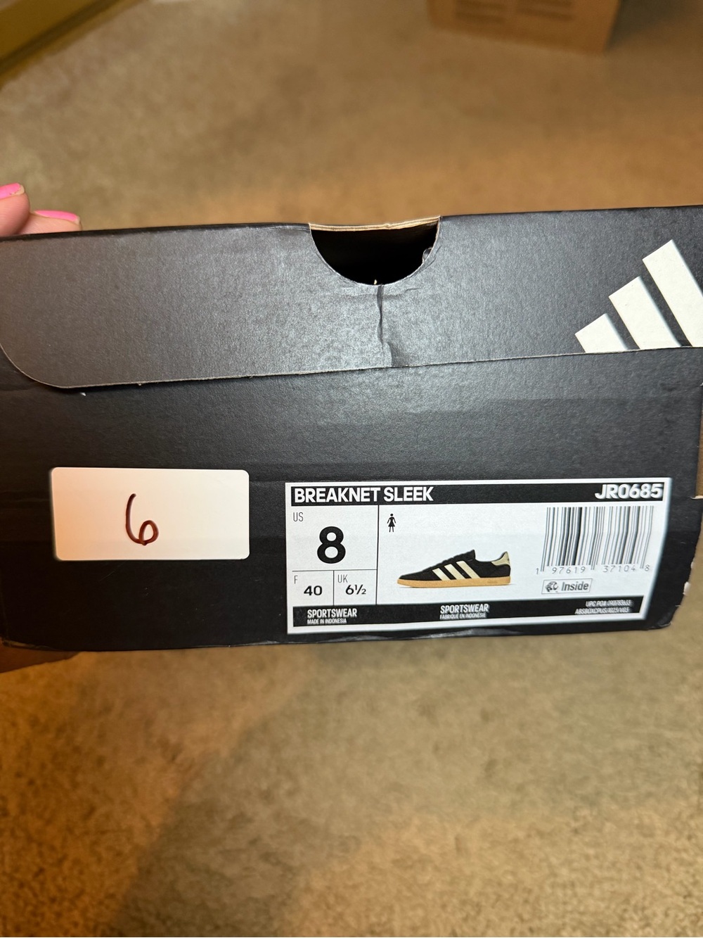 adidas BREAKNET SLEEK - Black / Gold - Picture 5 of 7